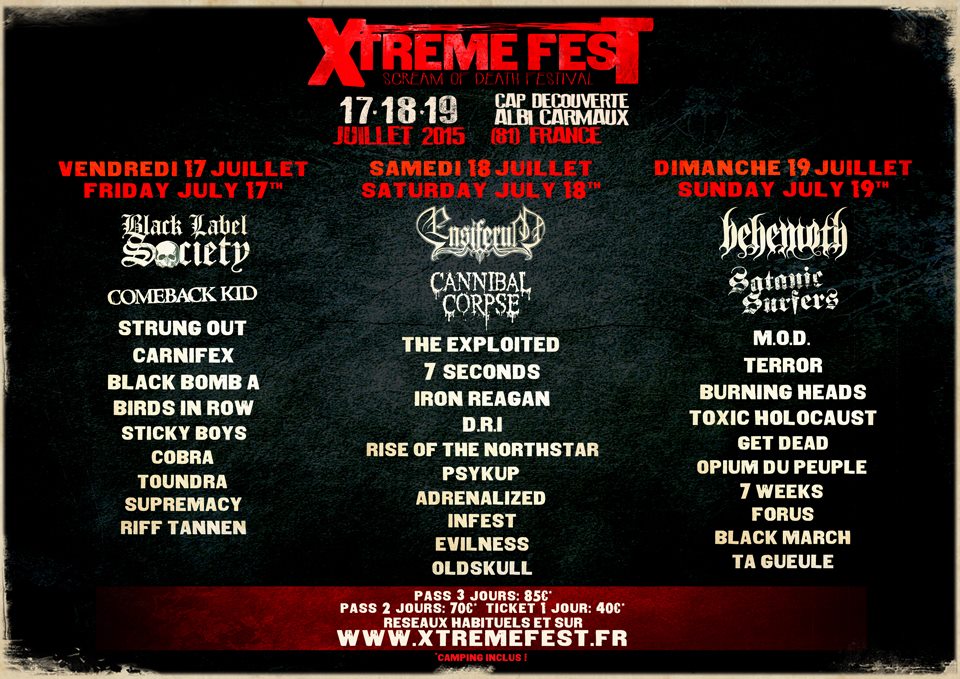 Xtreme Festival Répartition des groupes annoncée Metal Actus